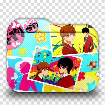 Tonari no Kaibutsu kun Anime Folder Icon, male and female anime characters illustration transparent background PNG clipart