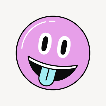 Tongue out emoji clip art, | Free Photo - rawpixel
