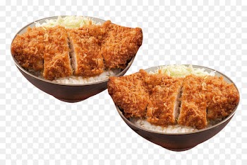 Tonkatsu Spare ribs Katsudon Pork chop - Fried pork chop rice two copies 