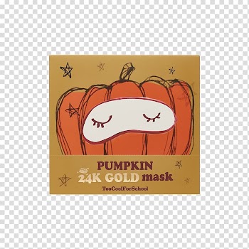 Too cool for school Pumpkin 24K Gold Mask Too cool for school Pumpkin 24K Gold Mask K-Beauty Skin care, mask transparent background PNG clipart