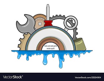 Tools and auto parts vector image