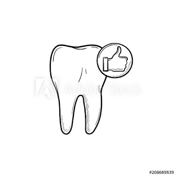 Tooth health and stomatology hand drawn outline doodle icon