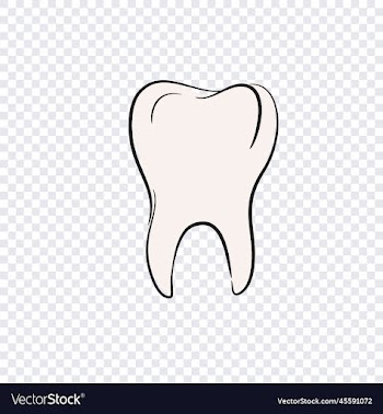tooth icon tooth hand drawn line art drawing