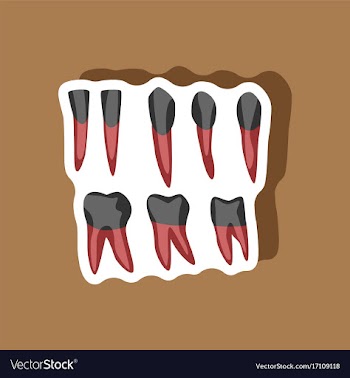 Tooth paper sticker on stylish background vector image
