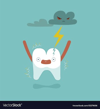 Tooth was lightning made it broken vector image