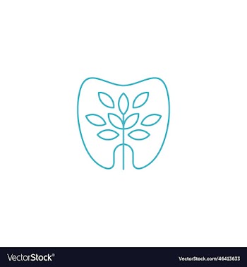 tooth with leaf dental care logo icon design