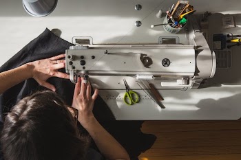 Top Down View Of Sewing