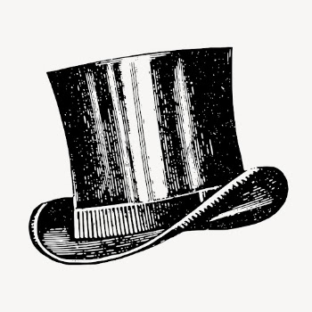Top hat clipart, vintage fashion | Free Vector Illustration - rawpixel