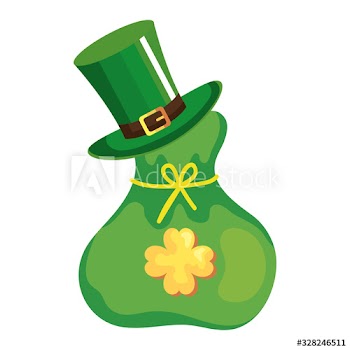 top hat leprechaun with bag money design icon