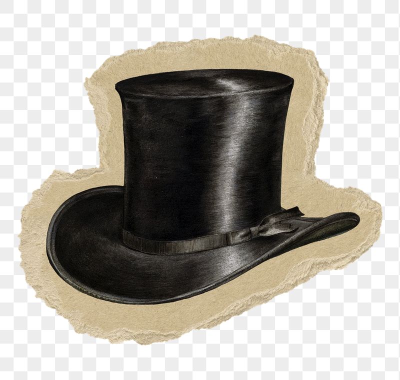 Top hat png sticker, ripped | Free PNG - rawpixel