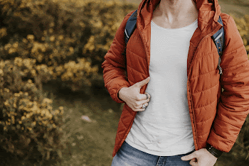 Top mockup in puffer jacket, | Free PSD Mockup - rawpixel
