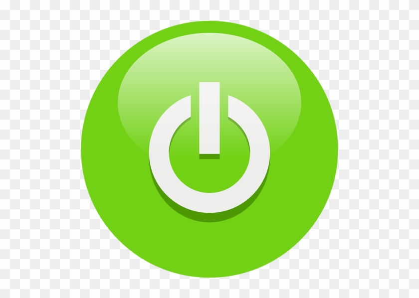 Top Stock Illustration Logo Power Icon Turn Onoff Draw - Green Power Button Png