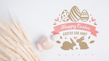 Top view easter mockup composition Free Psd