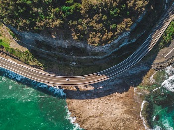 Top View of Asphalt Road