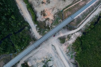 Top View Of Asphalt Road