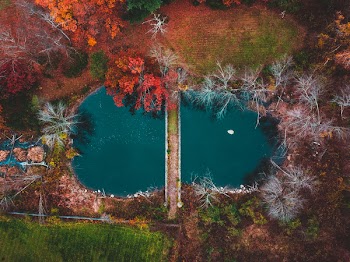 Top View of Bridge Across Body of Water