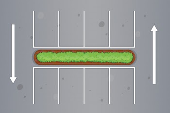 Top view of car park Free Vector
