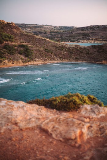Top View of Cliff Near Shore