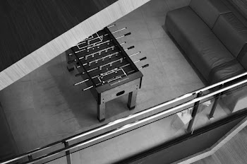 top view of foosball table
