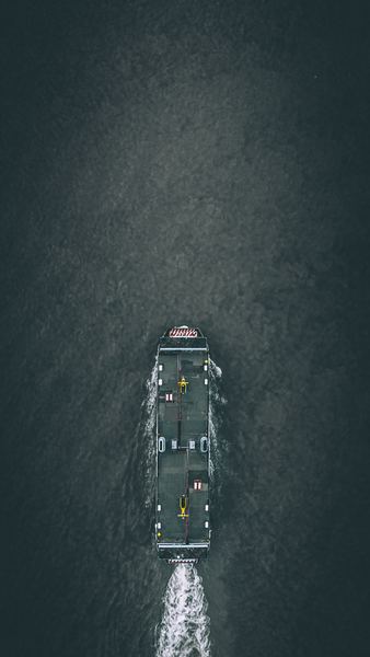 top view of ship during daytime