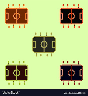 Top view of table football collection vector image