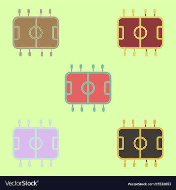 Top view of table football collection vector image