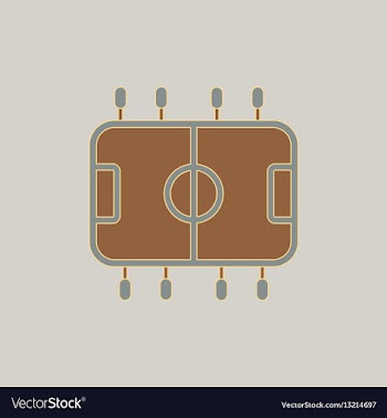 Top view of table football vector image