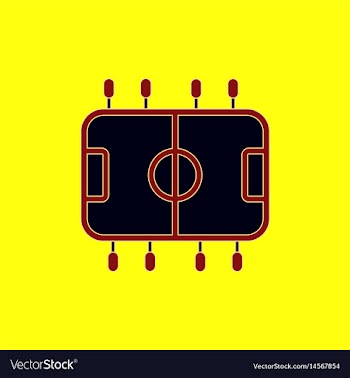 Top view of table football vector image