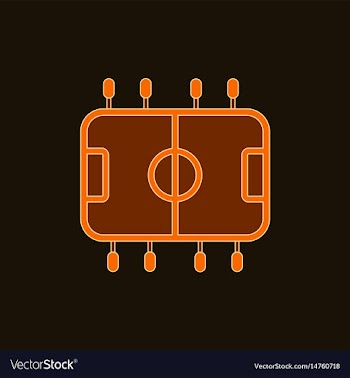 Top view of table football vector image