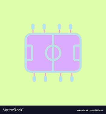 Top view of table football vector image