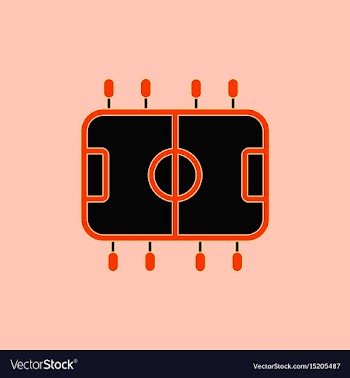Top view of table football vector image
