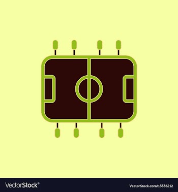 Top view of table football vector image