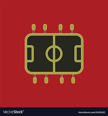 Top view of table football vector image