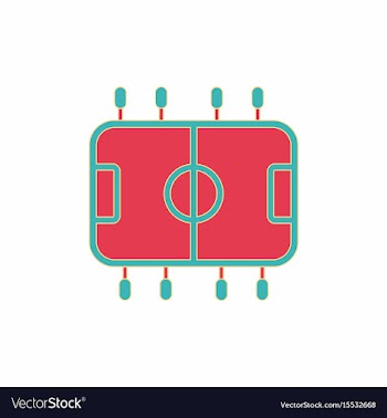 Top view of table football vector image