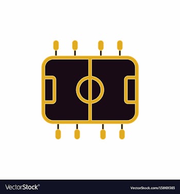 Top view of table football vector image