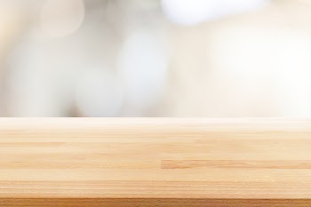 Top view of the empty wooden table on abstract background for your decoration, display or editing product.