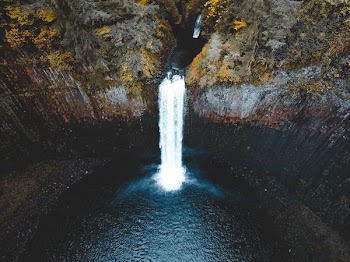 top view of waterfalls