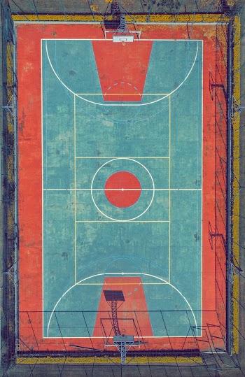 Top View Photo of Basketball Court