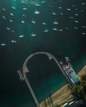 Top View Photo of Boats on Ocean