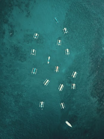 Top View Photo of Boats on Sea