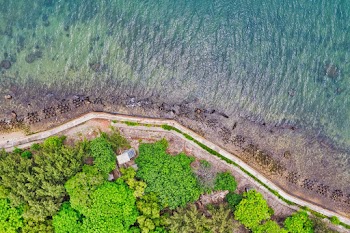 Top View Photo of Coastal Road