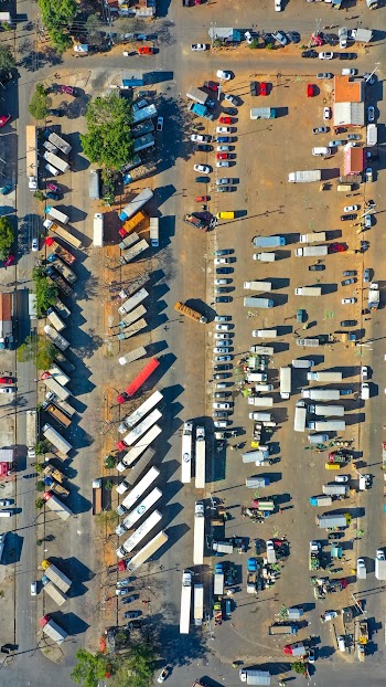 Top View Photo of Parking Lot
