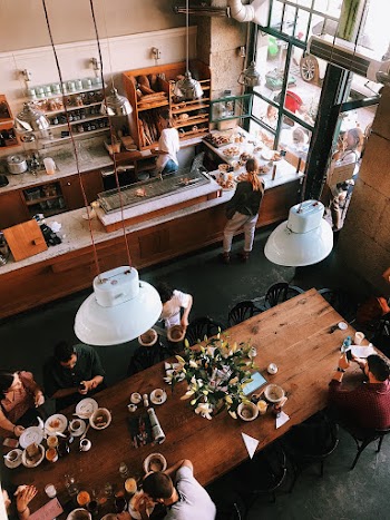 Top-view Photo of Restaurant