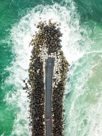 Top View Photo of Rocks by the Sea