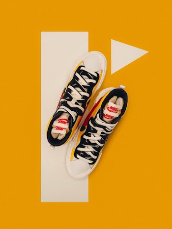 Top View Photo of Sneakers