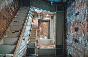 Top View Photo of Spiral Staircase