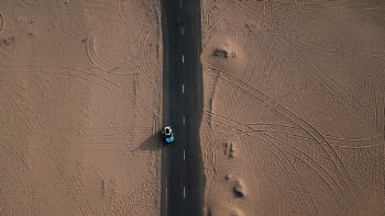 Top View Photo of Vehicle On Roadway