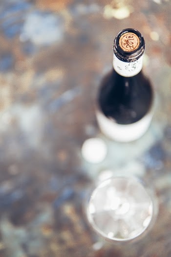Top View Photo Of Wine Bottle