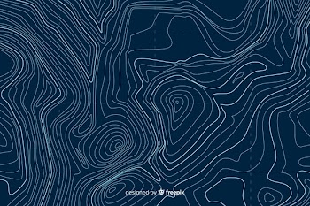 Top view topographic lines background Free Vector