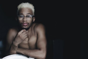 Topless Man Wearing Black Framed Eyeglasses